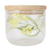 ANKO Small Glass Wattle Canister