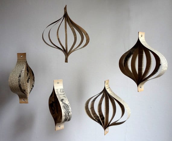 recycled paper decorations